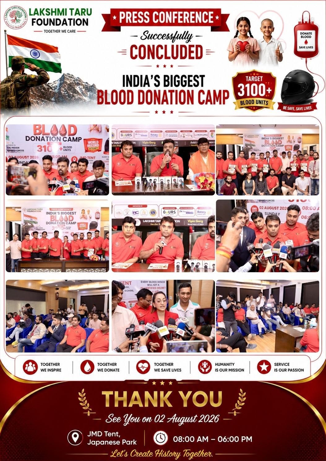 India's biggest blood donation camp poster